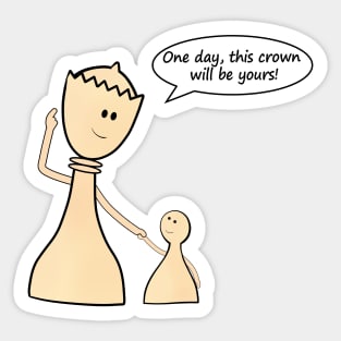 Chequered dreams, funny chess pun Sticker